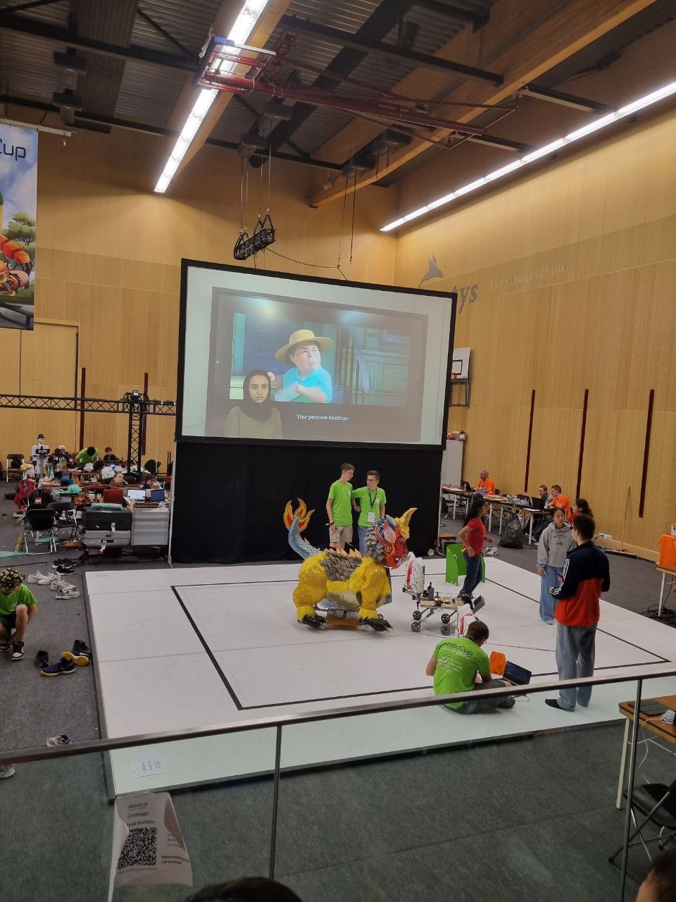 Novin Zehn students at robotics competitions