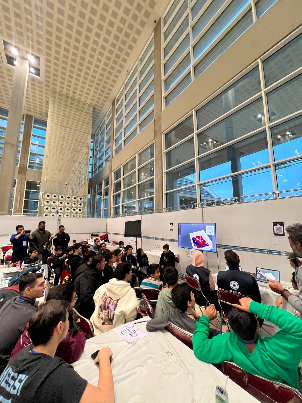 Novin Zehn students at robotics competitions