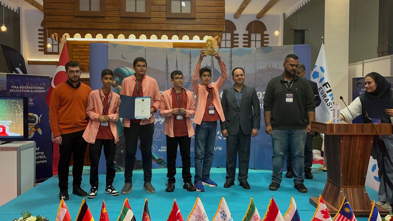 Novin Zehn students at robotics competitions