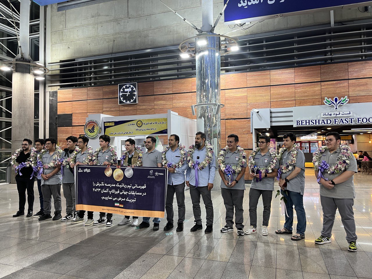 Novin Zehn students at robotics competitions